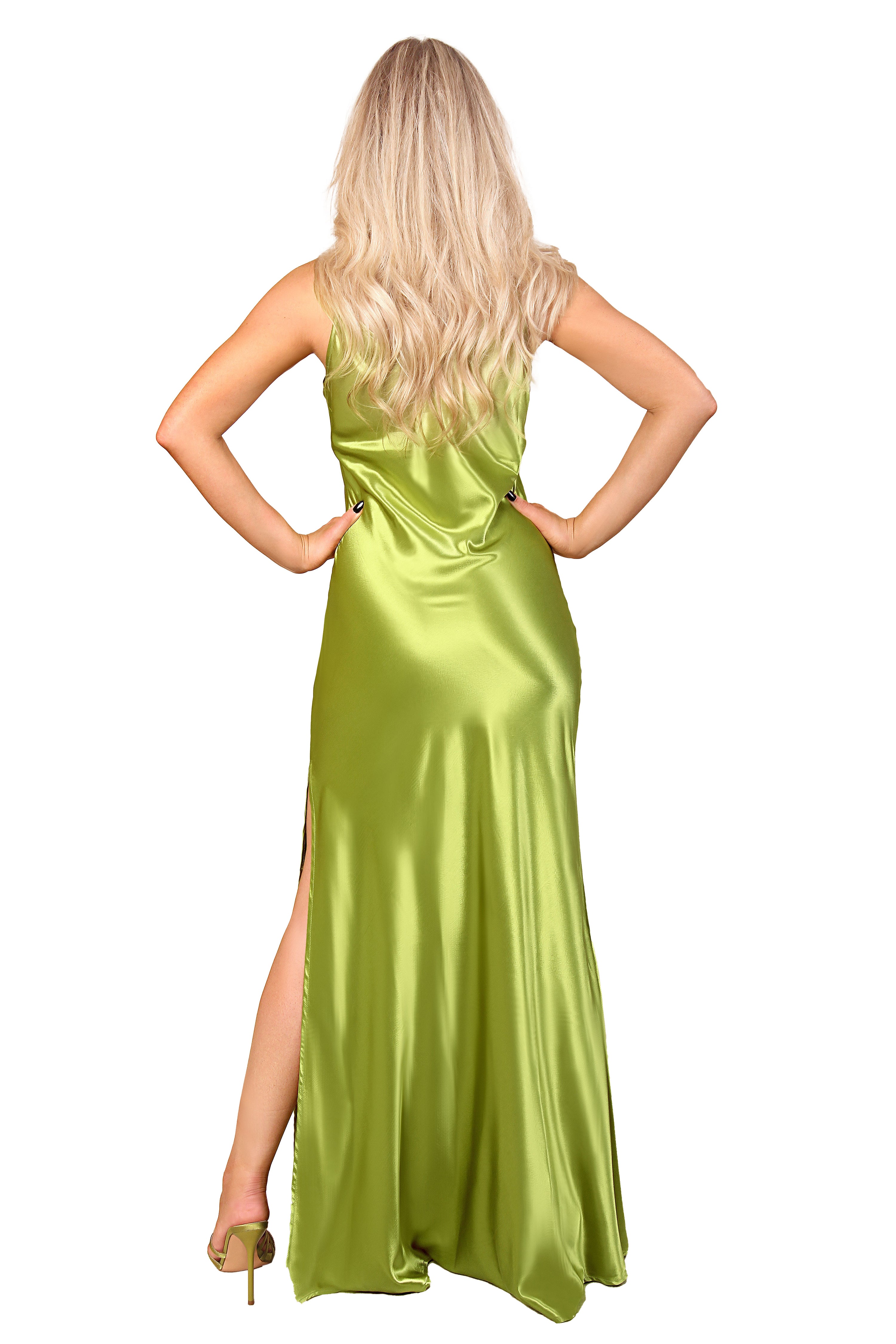 Roxie Spaghetti Strap Figure Hugging Maxi Slip Dress