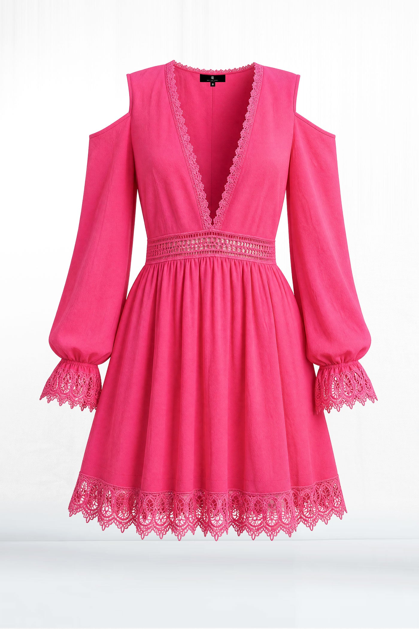 Ava Lace Long Sleeve Cutout Shoulder Dress