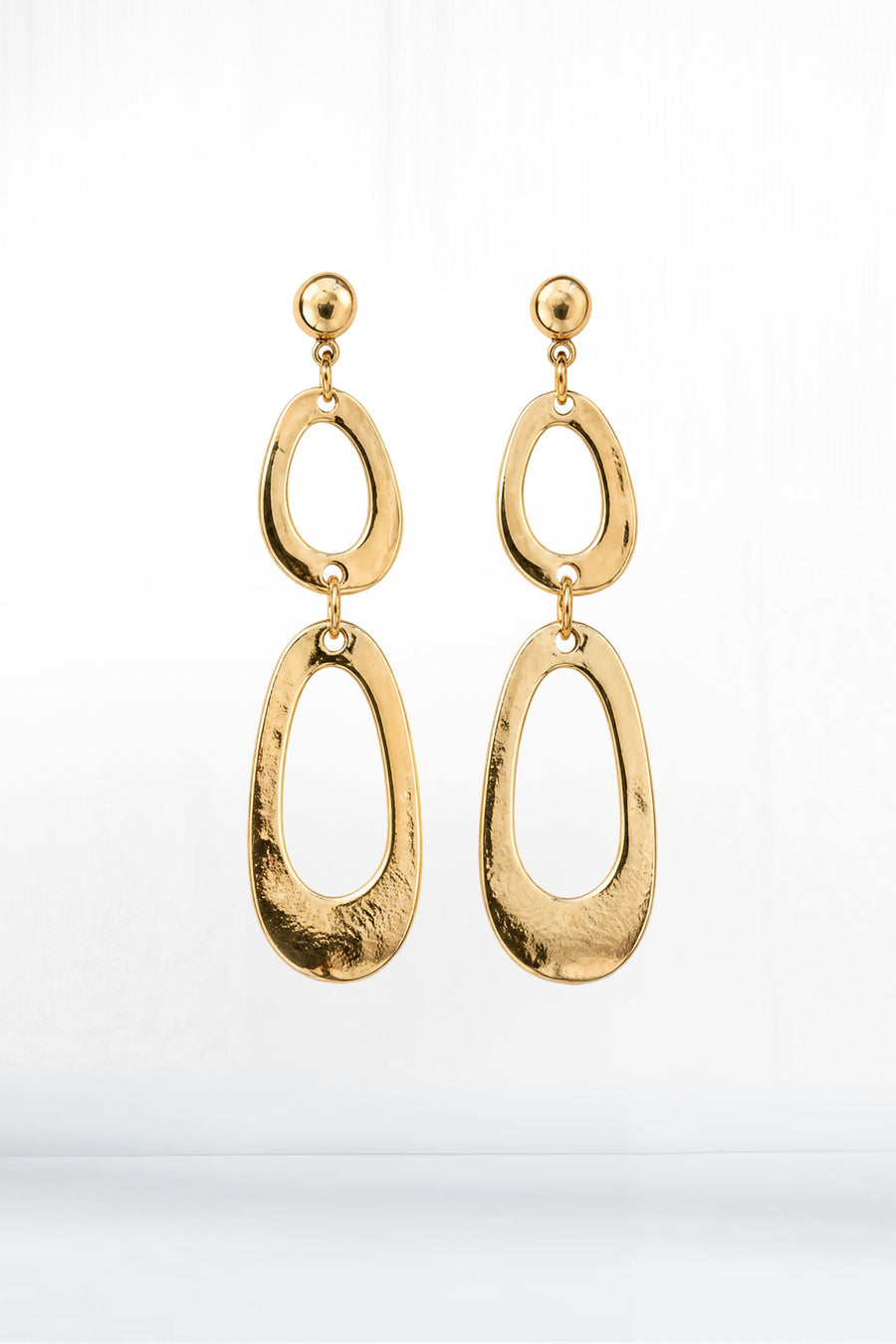 Aztech Double Oval Drop Earrings