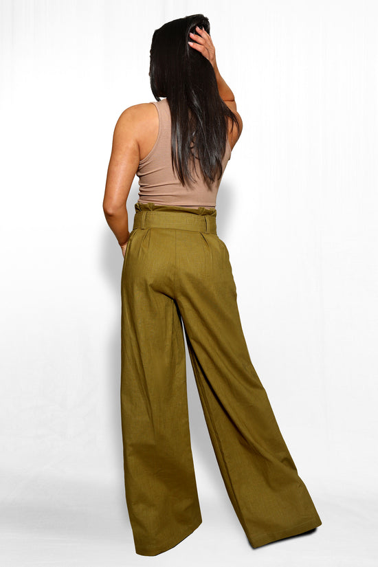 Croc Belted Waist Pant