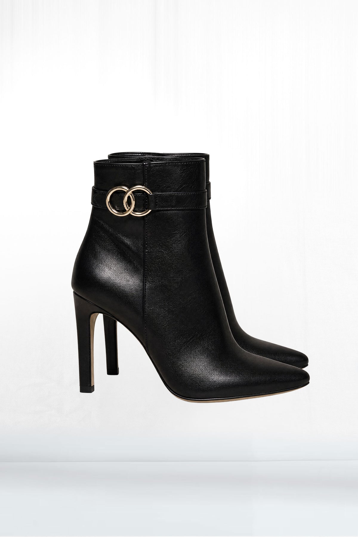 Calf High Boot Inner Zipper and Buckle