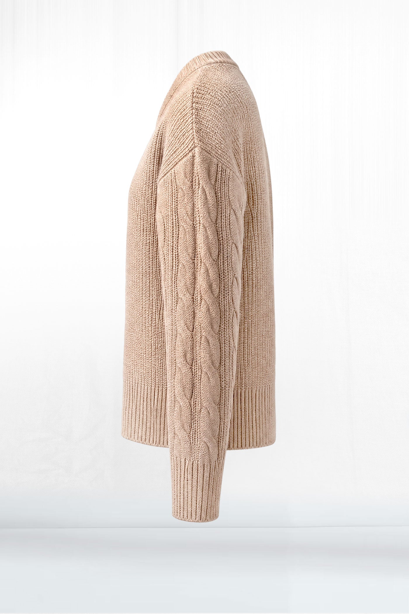 Crew Neck Spring Cable Sweater
