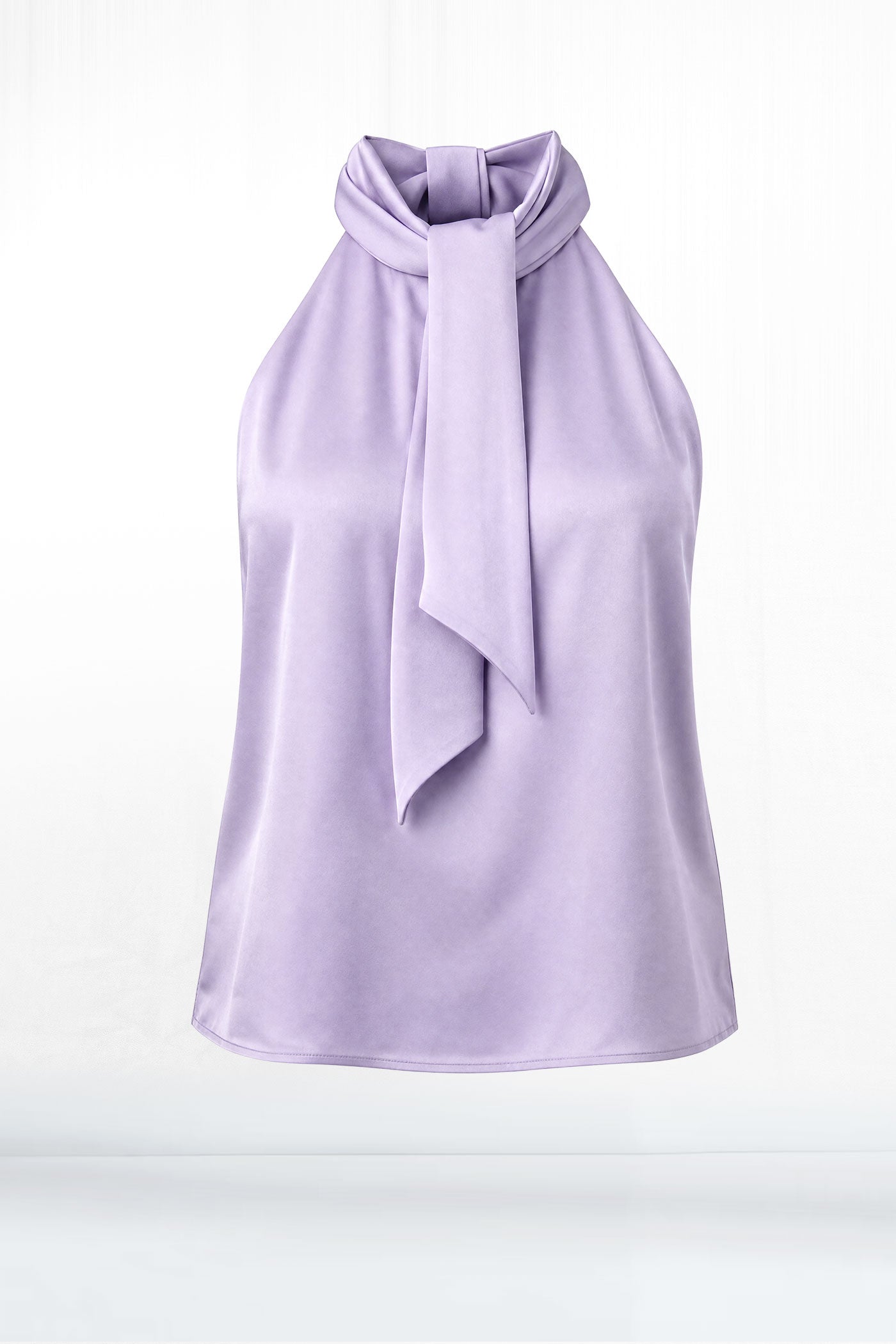 Daytona Sleeveless Tie Neck Silk Top