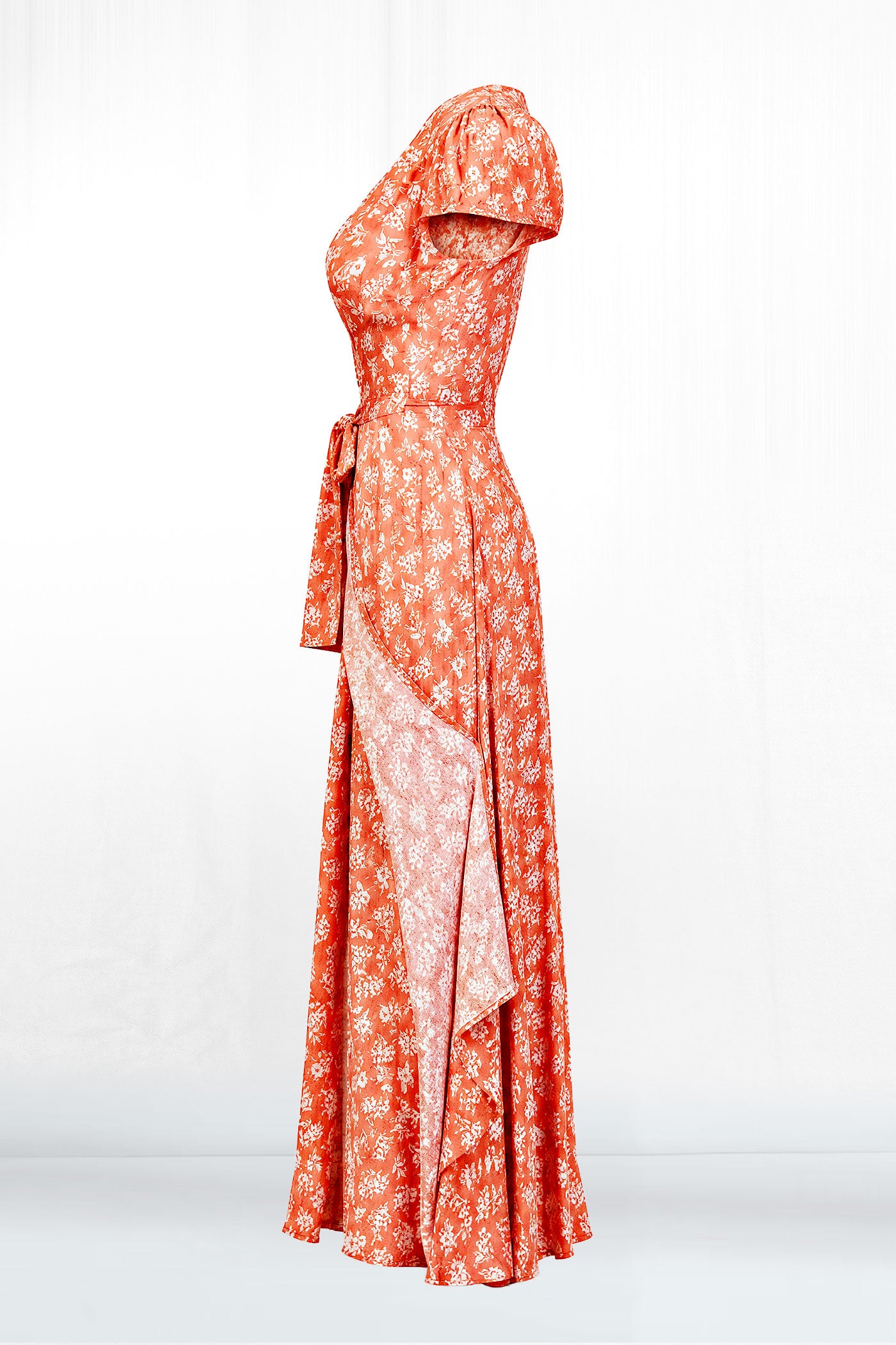 Elsa Short Sleeve Spring Print Maxi Dress