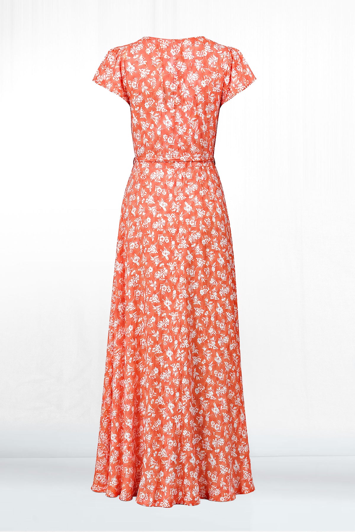Elsa Short Sleeve Spring Print Maxi Dress