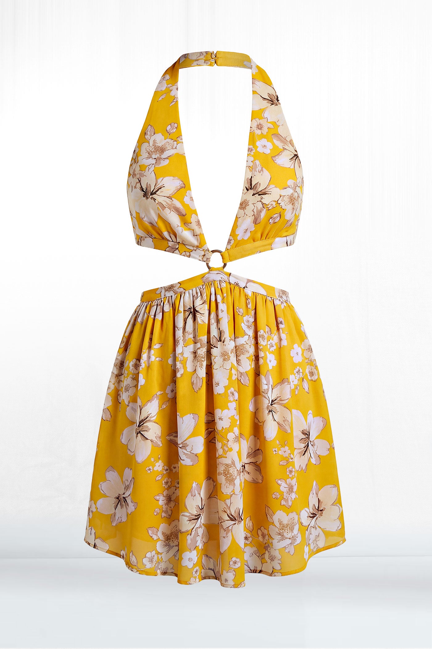 Floral Halter Mini Dress