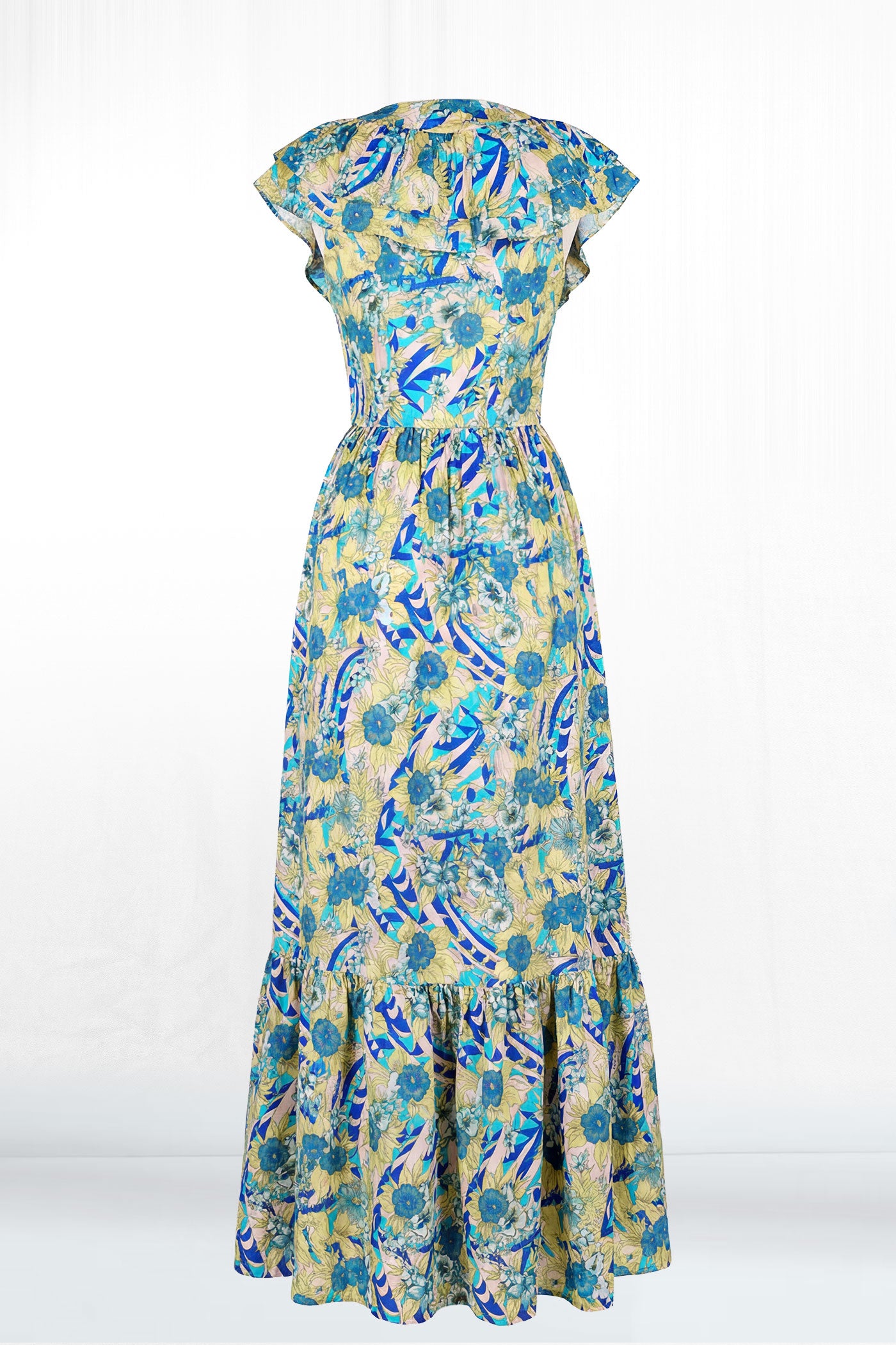 Daytona Double Ruffle Cinch Waist Dress