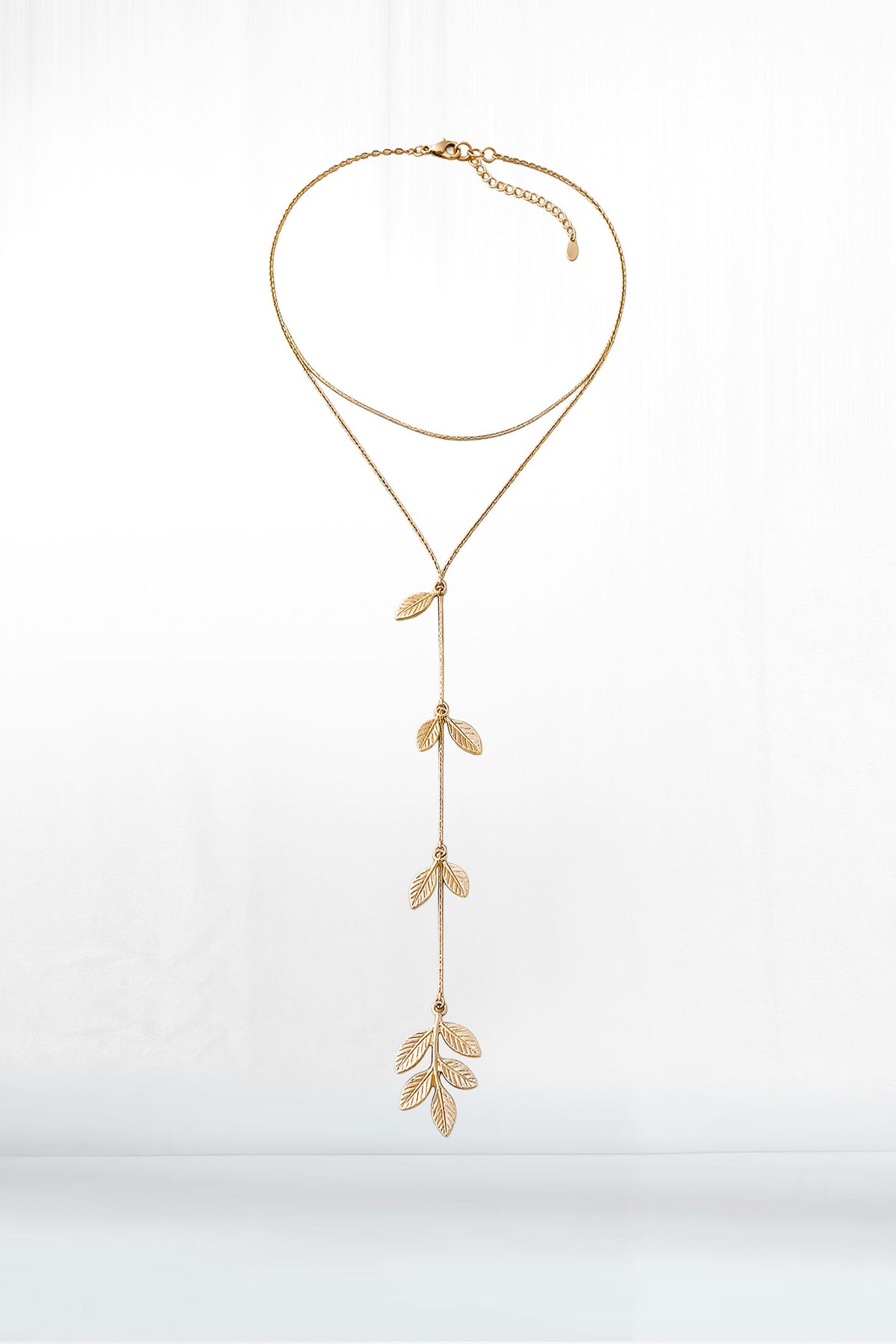 Gold Leaf Drop Necklace