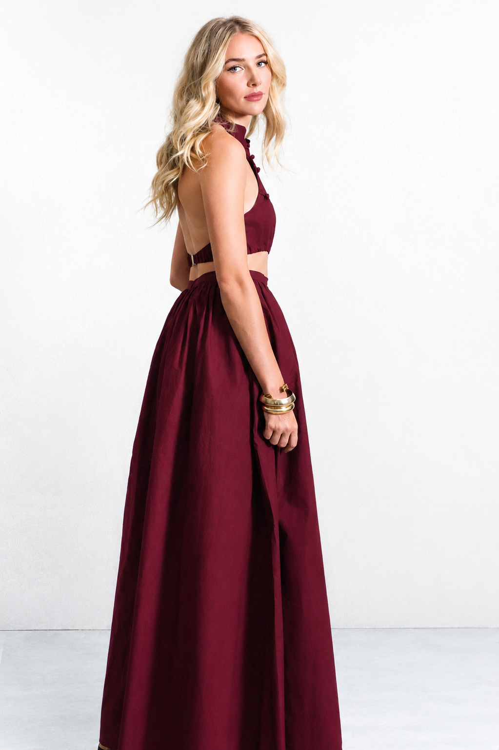 Olivia Cropped Top Skirt Set