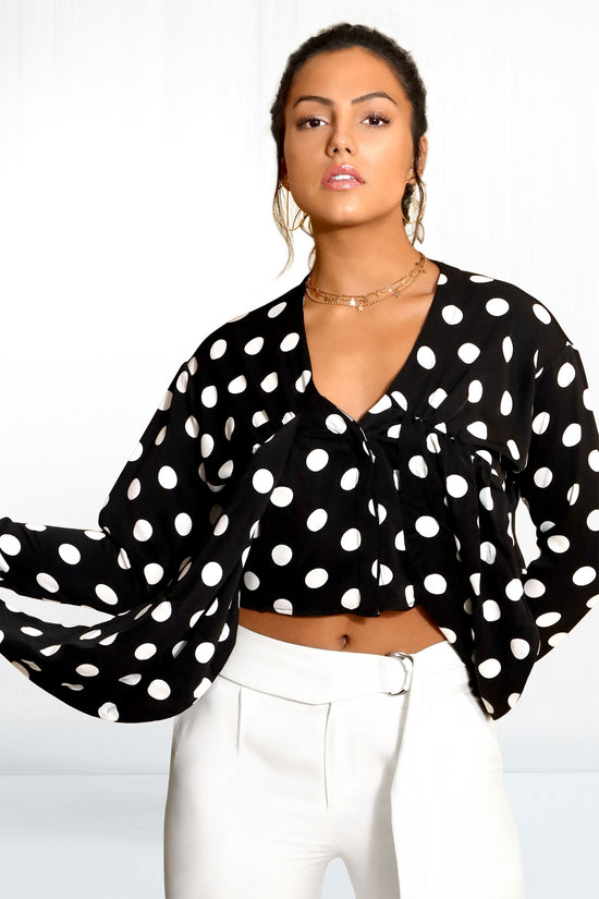Polkadot Wrap Top