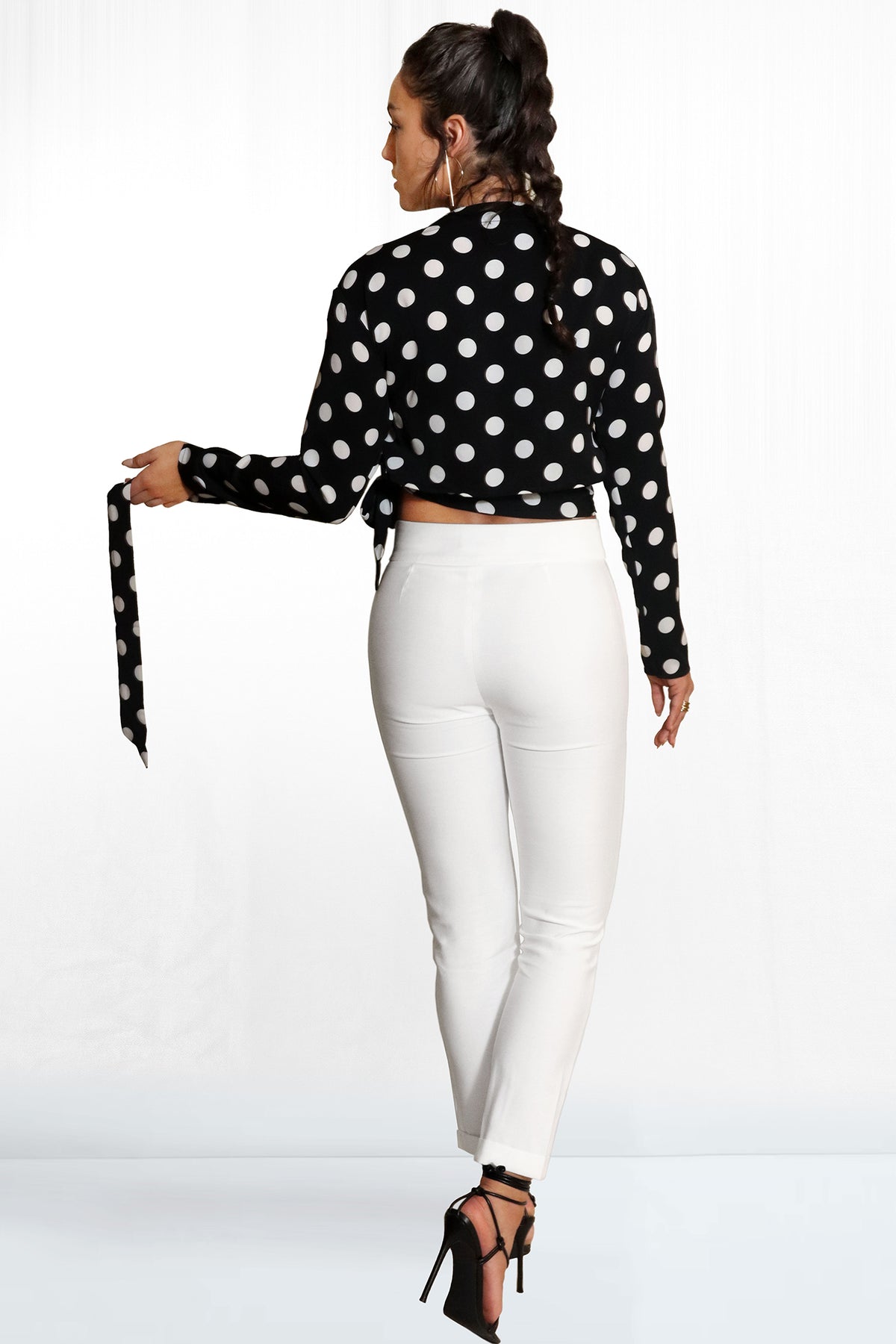Piper Slim Fit Flat Front Belted Cotton Blend Pants