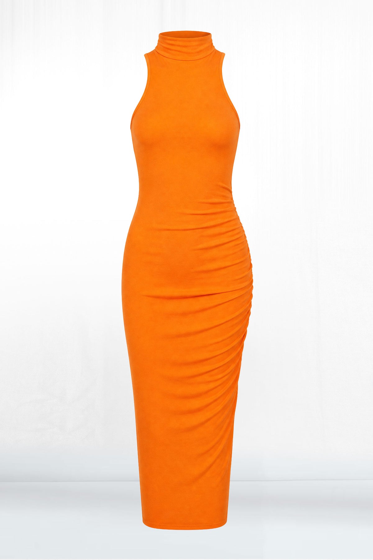 Rebecca Mock Neck Stretchy Sleeveless Maxi Dress