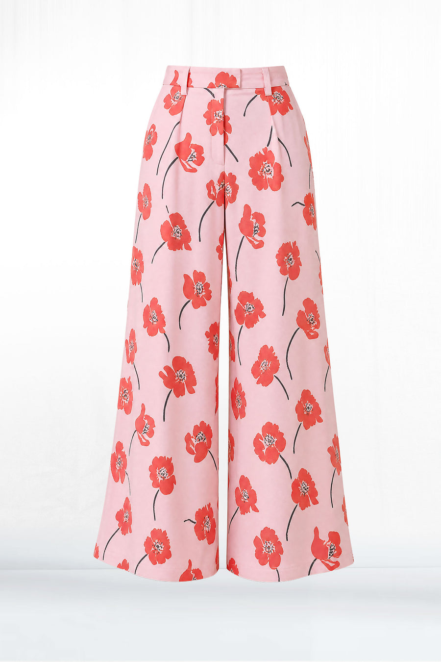 Tessa Pink Peony Wide Leg Print Pant