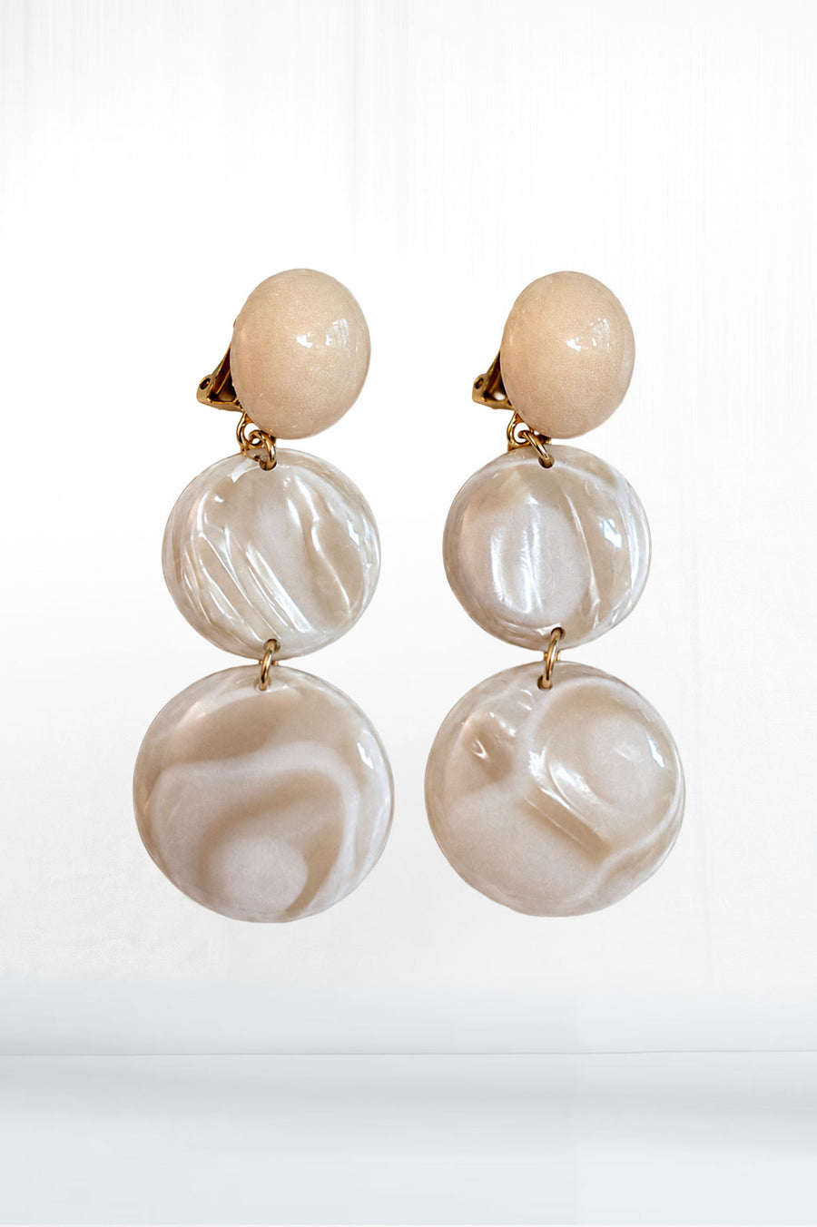 Pearl Muse Triple Disc Earrings - GRL Society