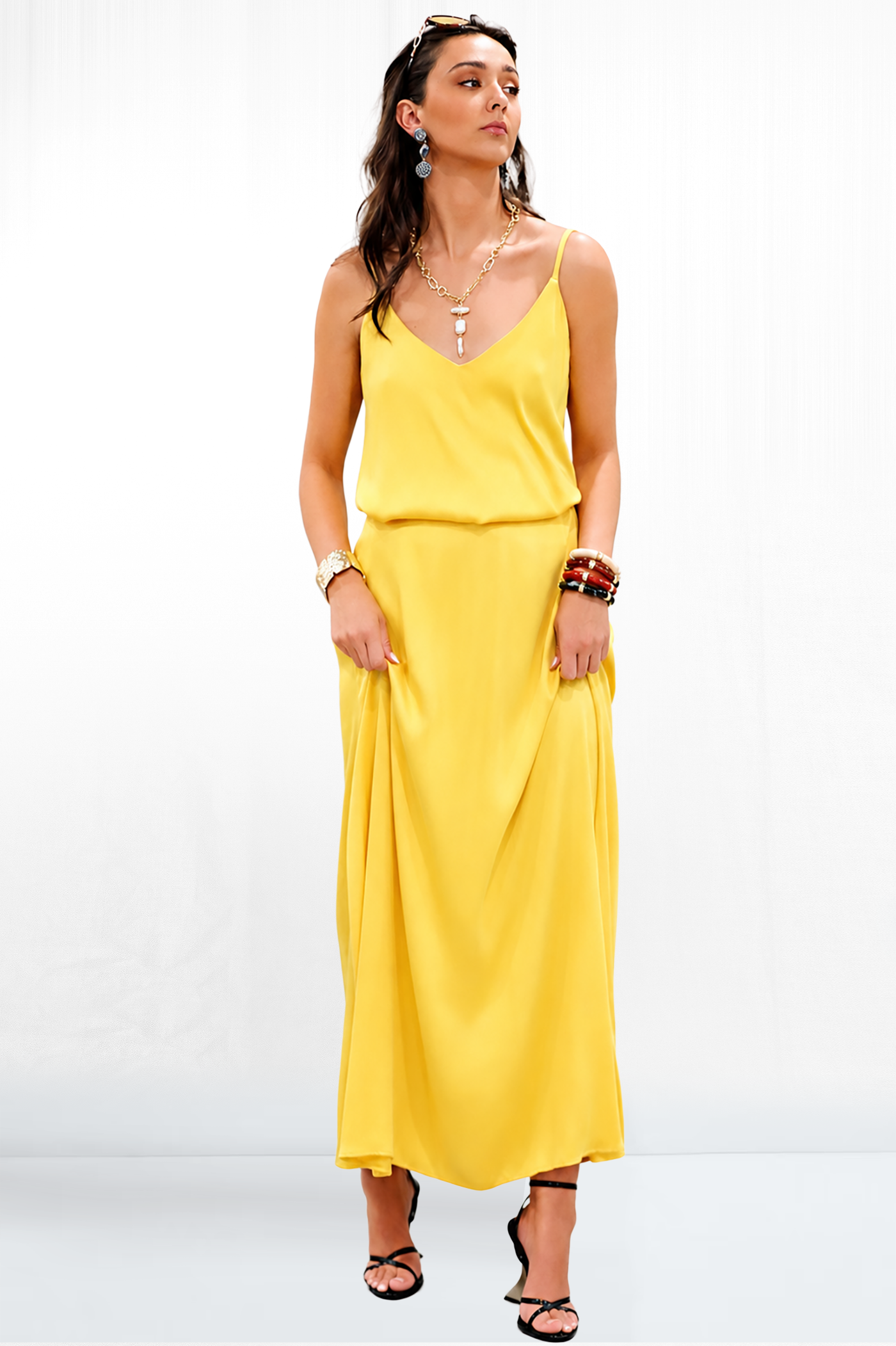 Mia Seamless Waist Flowy Maxi Skirt