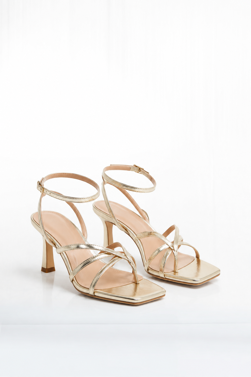 Gilded Metallic Strappy Sandals - GRL Society
