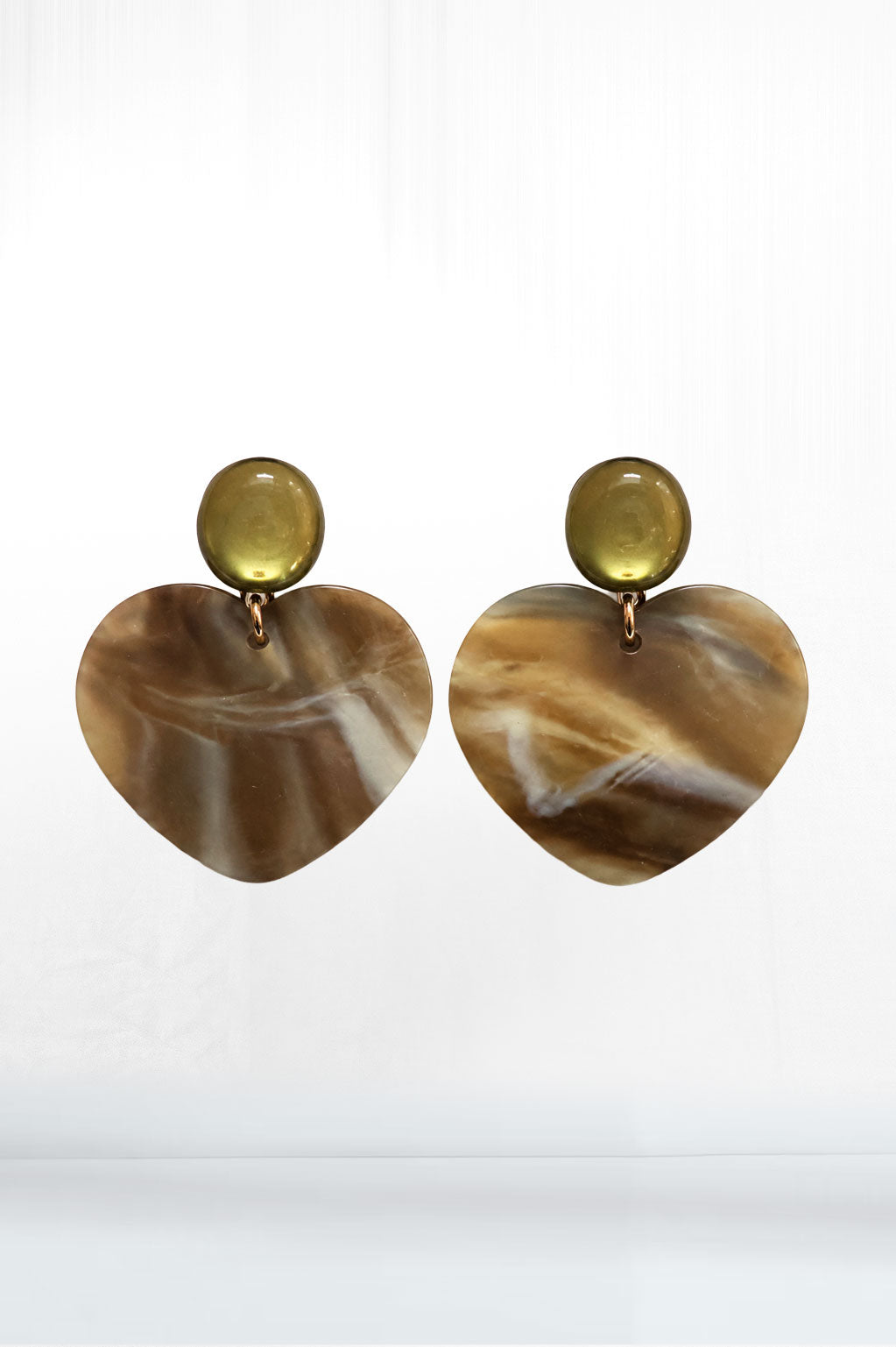 Sienna Marble Heart Drop Earrings - GRL Society
