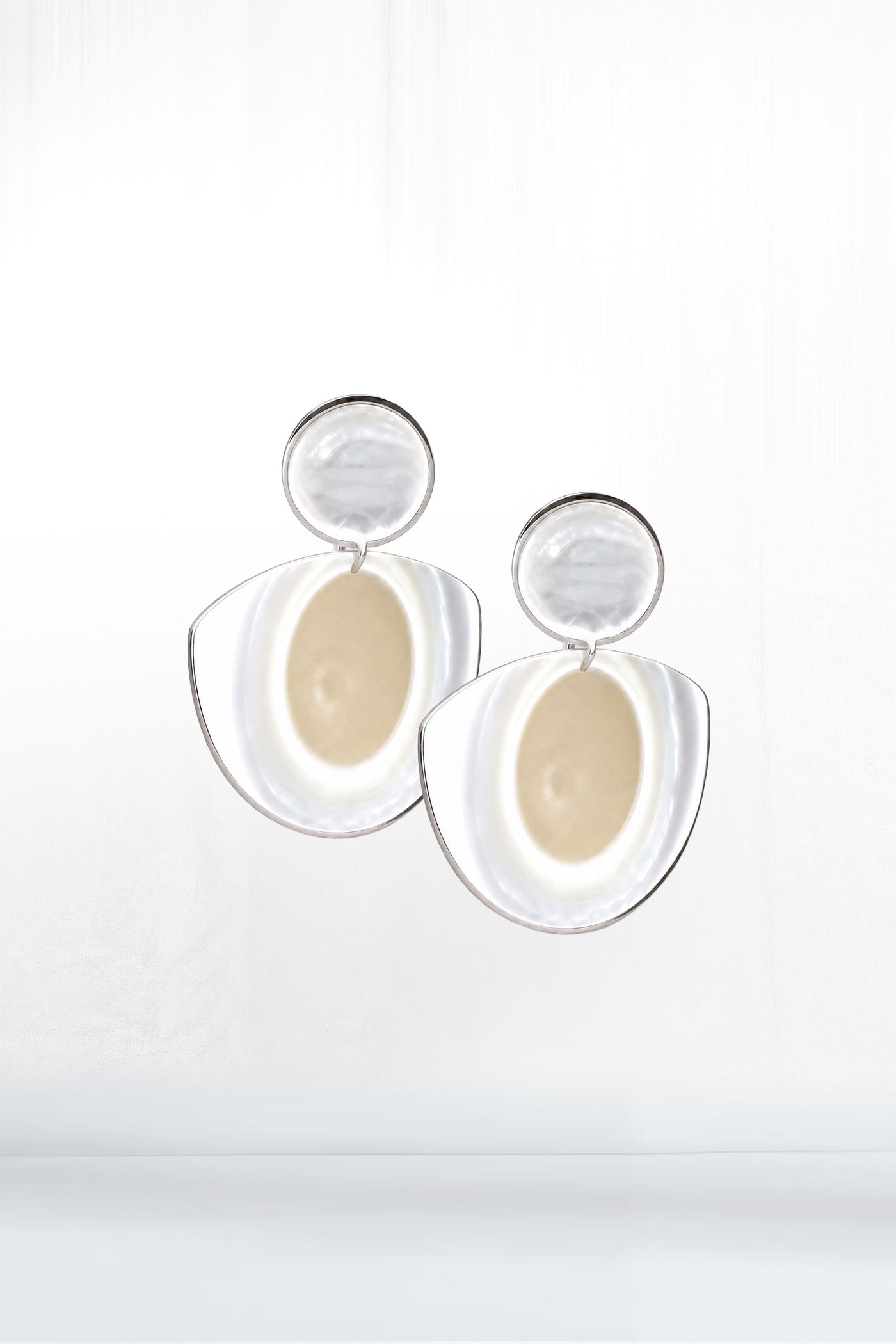 Rounded Pearl Drop Earrings