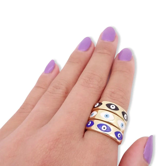 Gold Evil Eye Ring
