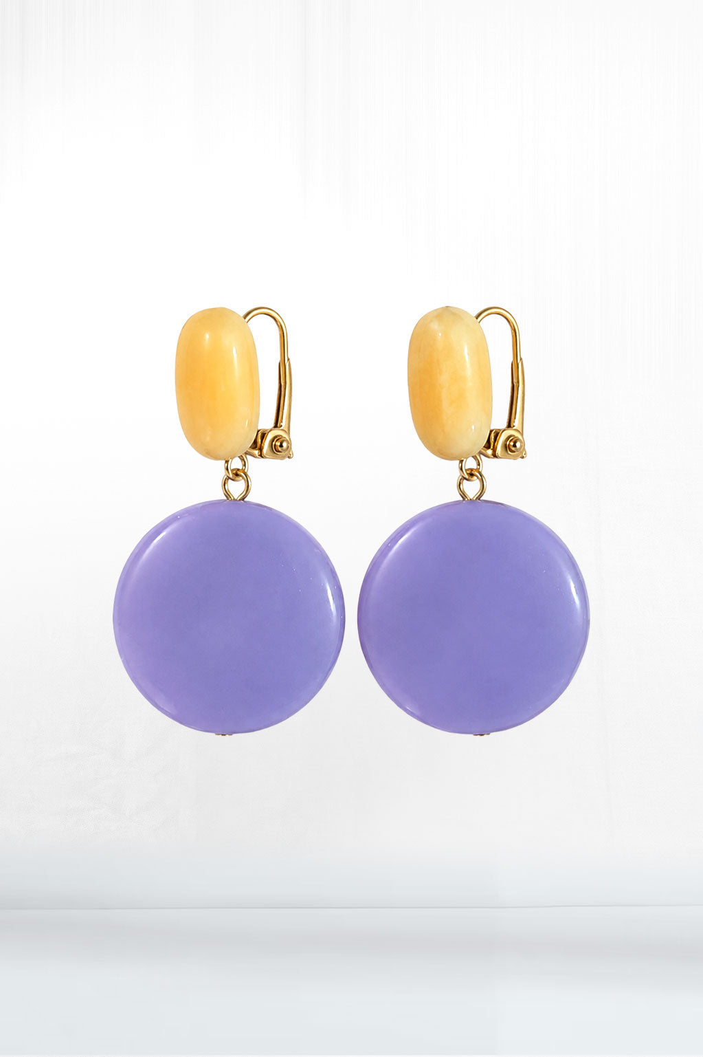 Solstice Lilac Disc Drop Earrings - GRL Society