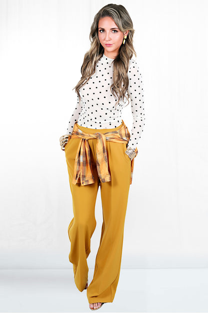 Rosali Stragith Leg High Waist Suit Pant
