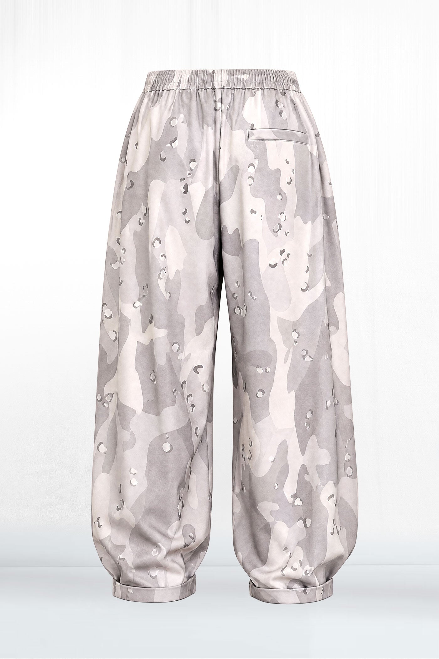 Annette Wide Leg Cotton Camo Trousers