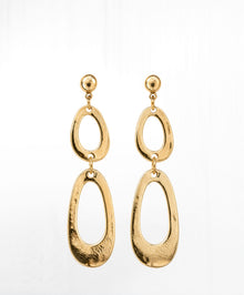 Aztech Double Oval Drop Earrings