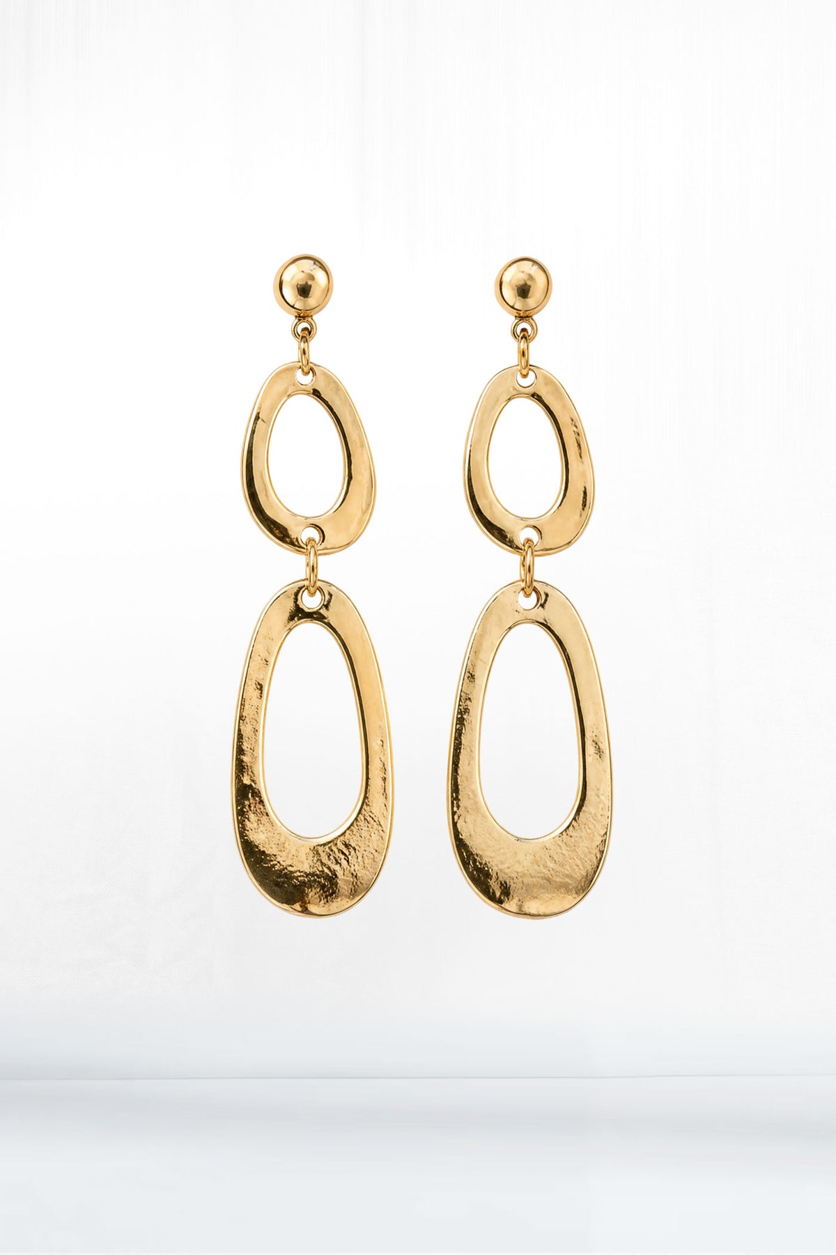 Aztech Double Oval Drop Earrings