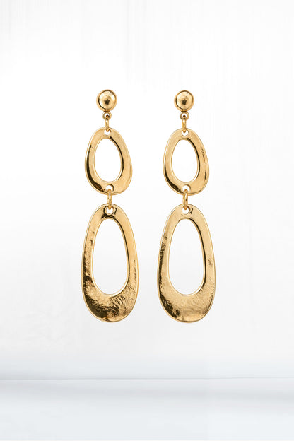 Aztech Double Oval Drop Earrings