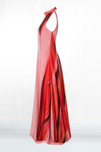Brooklyn Tie Dye Inspired Sleeveless Chiffon Dress