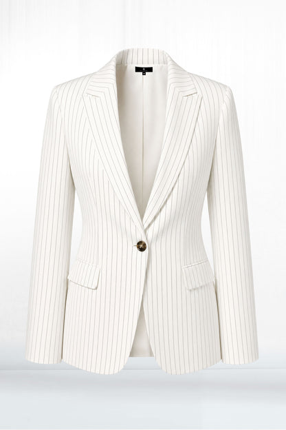 Cali White Pinstripe Blazer