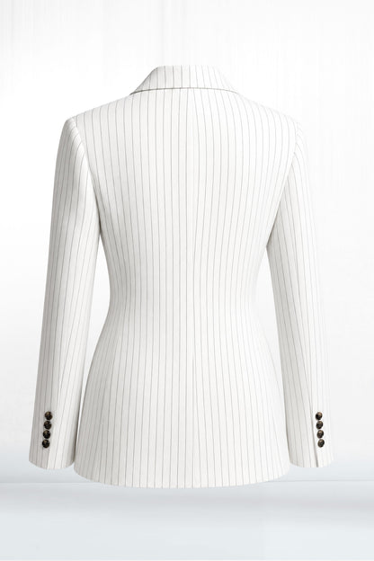 Cali White Pinstripe Blazer