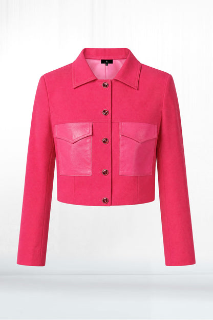 Cassie Straight Cropped Button Jacket