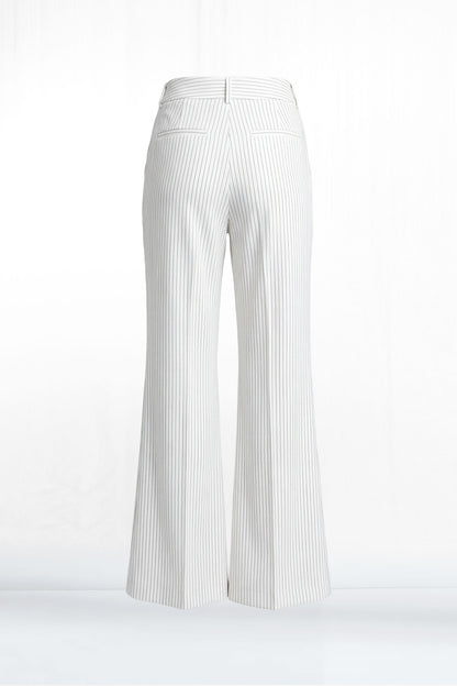Chloe Pinstripe Pocket Flared Ankle Pant