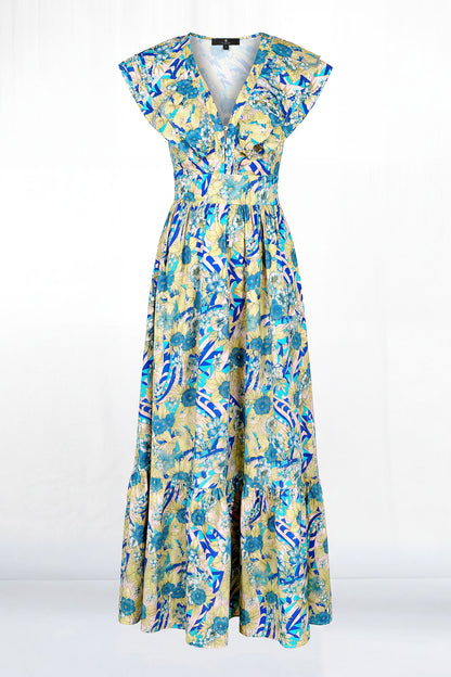 Daytona Double Ruffle Cinch Waist Dress