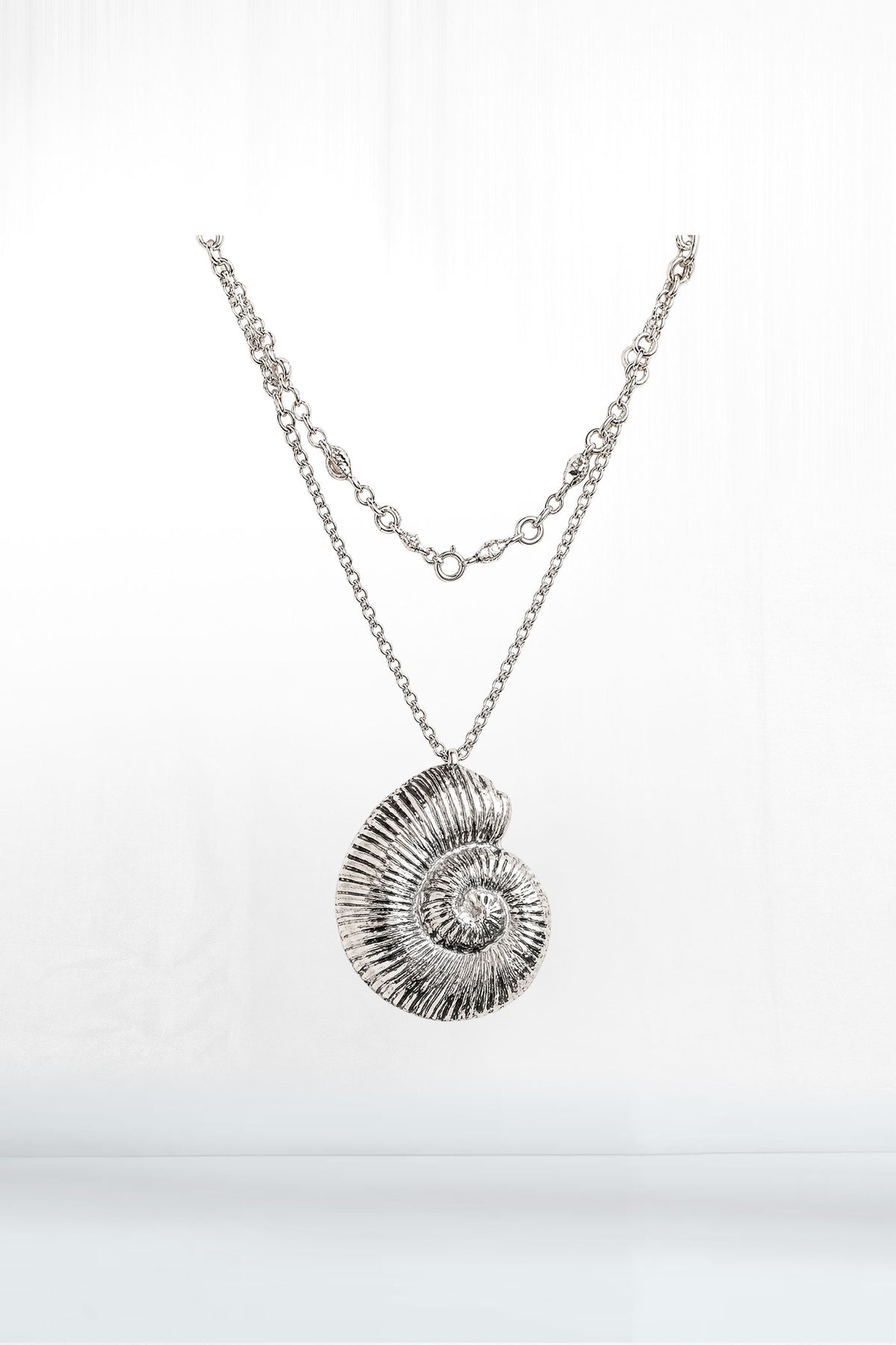 Double-Strand Shell Pendant Necklace