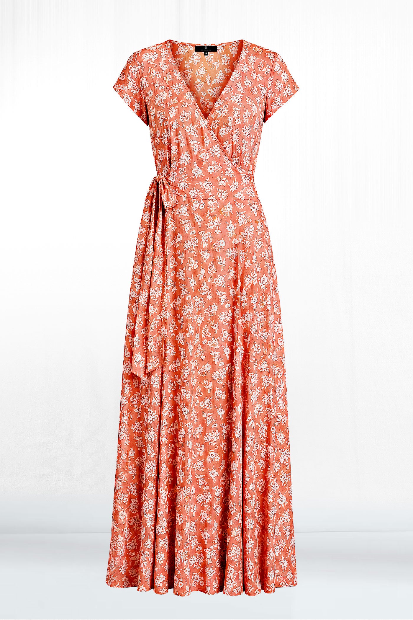 Elsa Short Sleeve Spring Print Maxi Dress