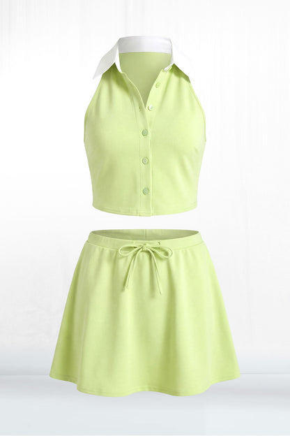 Emma Sleeveless Mini Skirt Set