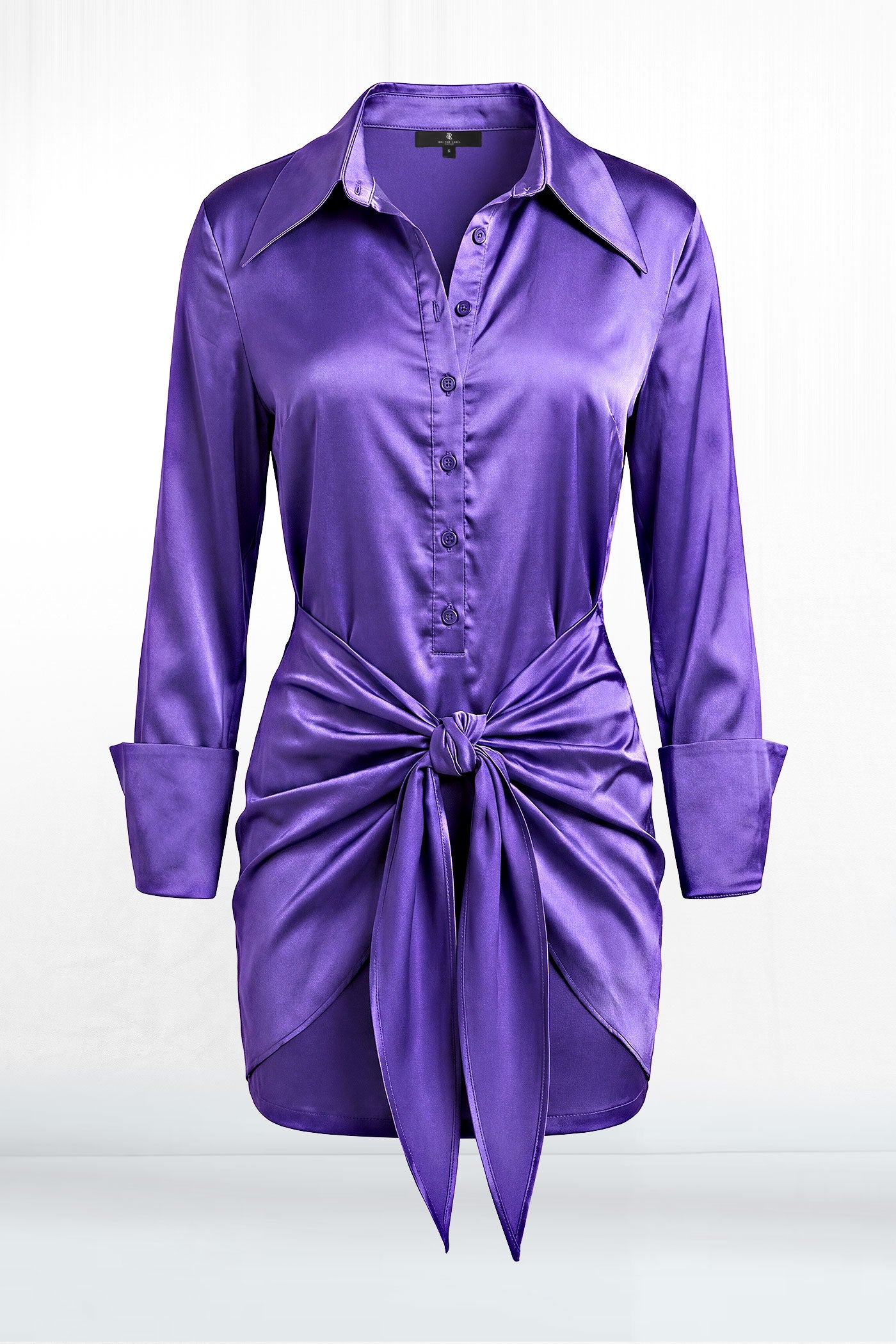 Fiona Satin Wrap Dress