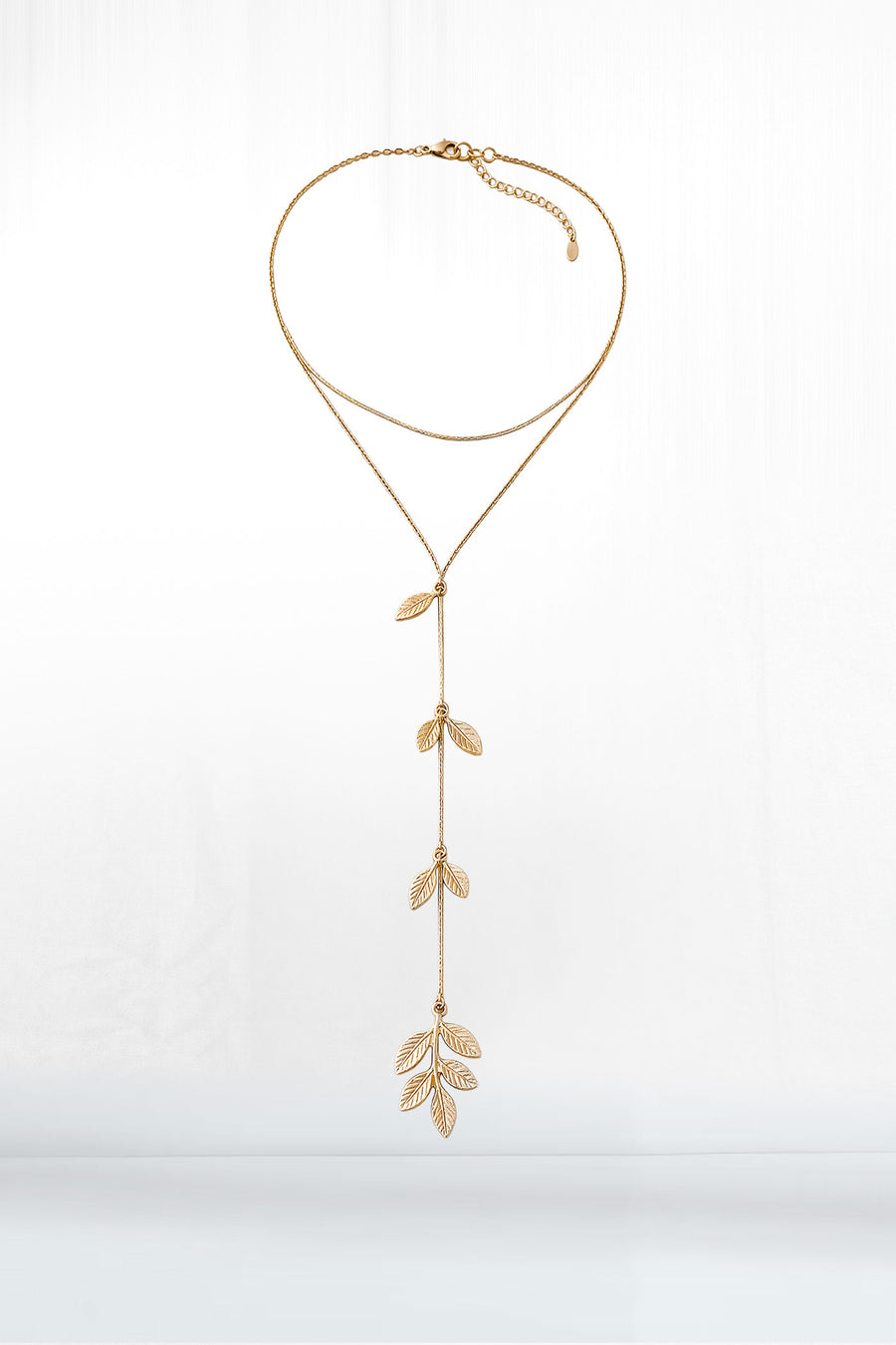 Gold Leaf Drop Necklace