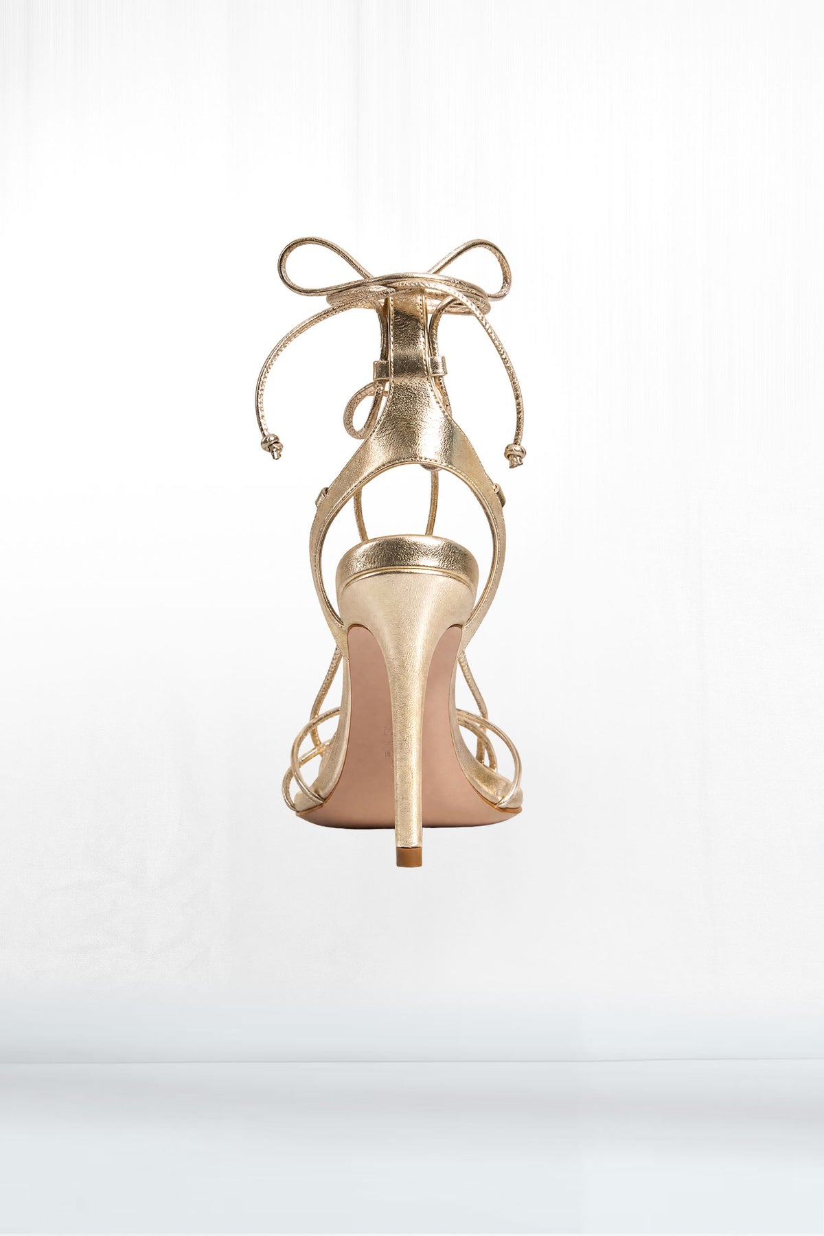 Gold Strappy Open Toe Shoe