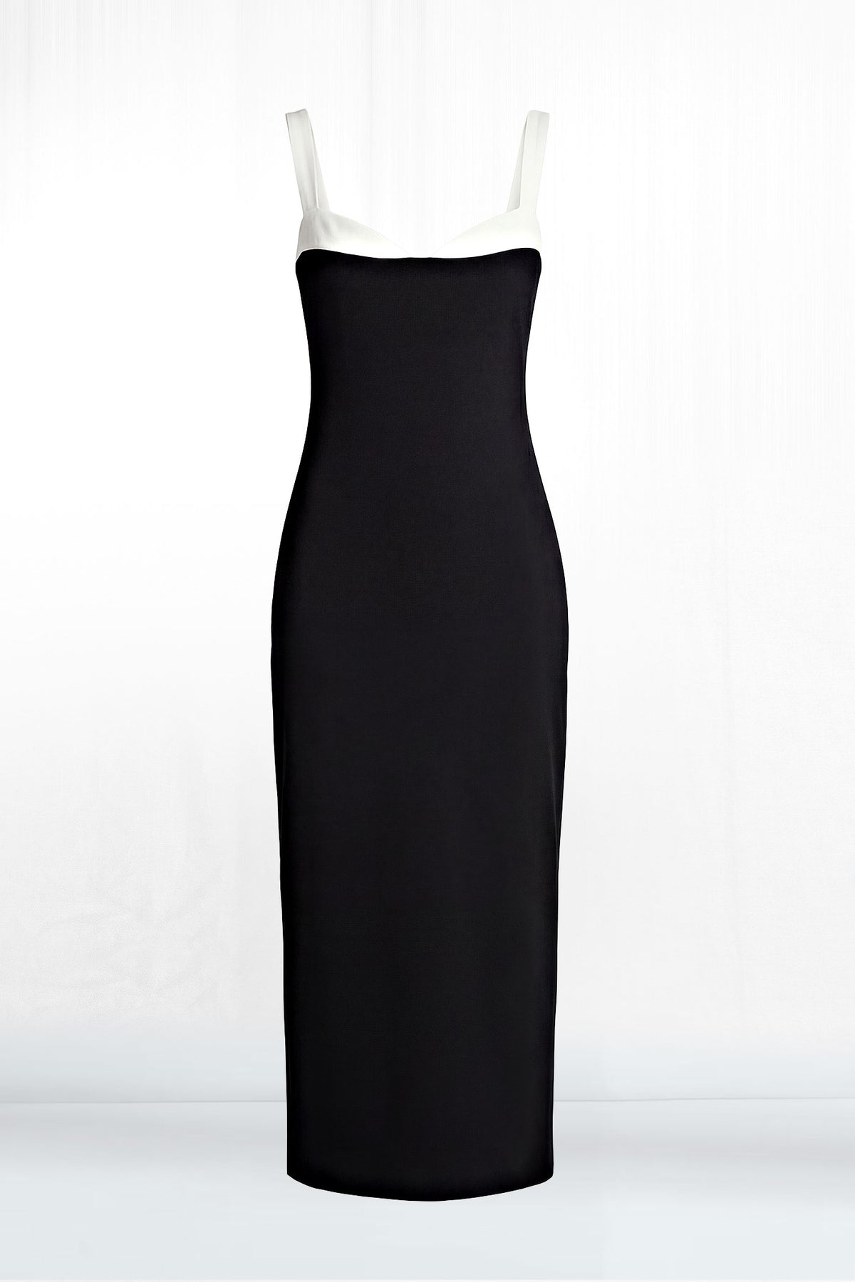 Kari Two Tone Slit Back Midi Strappy Dress