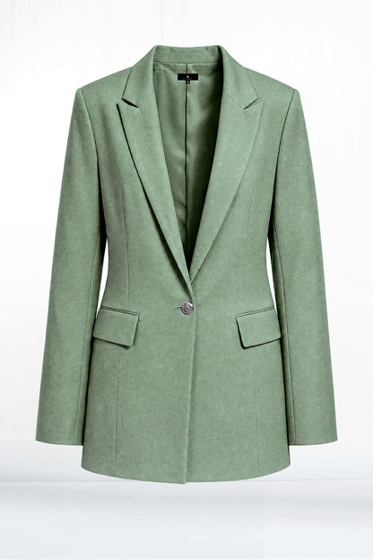 Liza One Button Flap Pocket Blazer