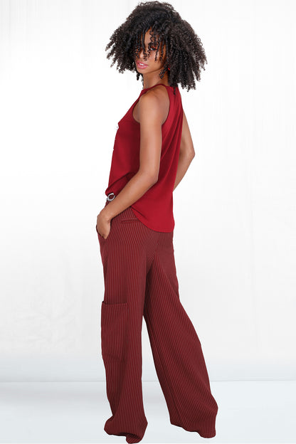 Logan Red Pinstripe Cargo Pant