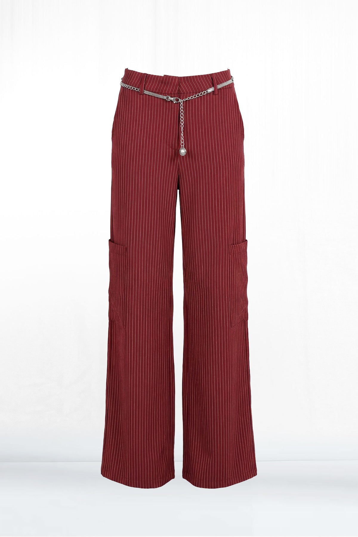 Logan Red Pinstripe Cargo Pant