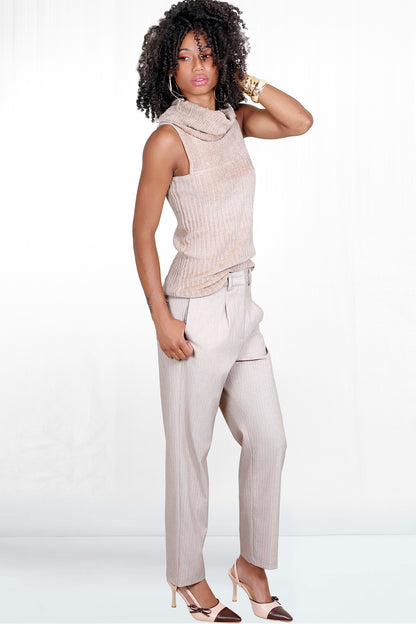 Lynx Cropped Straight Leg Pocket Chino Pant