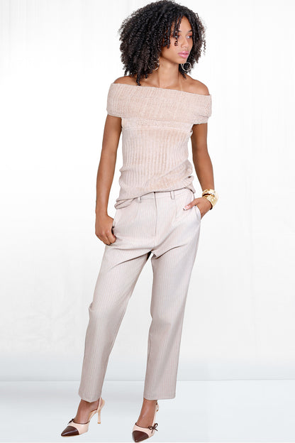 Lynx Cropped Straight Leg Pocket Chino Pant