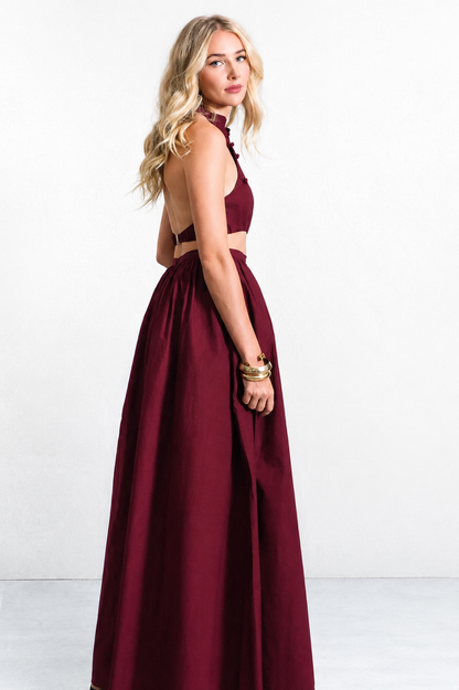 Olivia Cropped Top Skirt Set