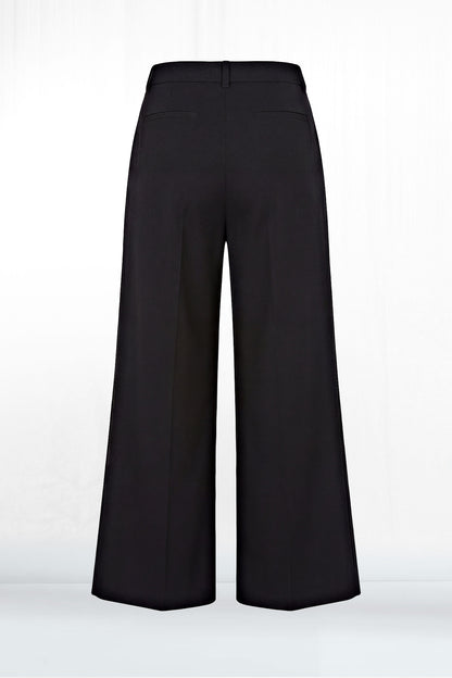 Natalia Black Wide Straight Suit Pant