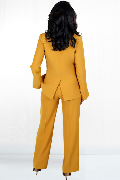 Rosali One Button Slim Fit Slit Sleeve Blazer